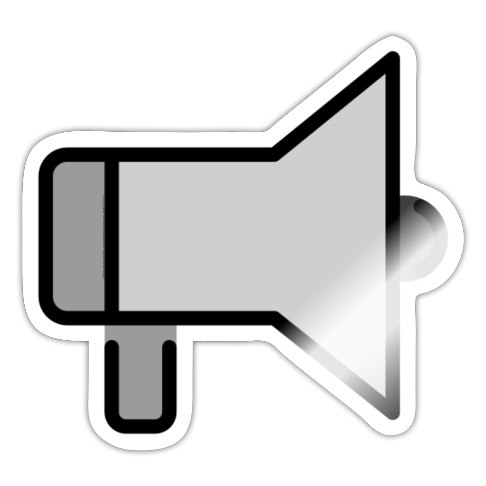 Loudspeaker Moji Sticker - Emoji.Express - white glossy