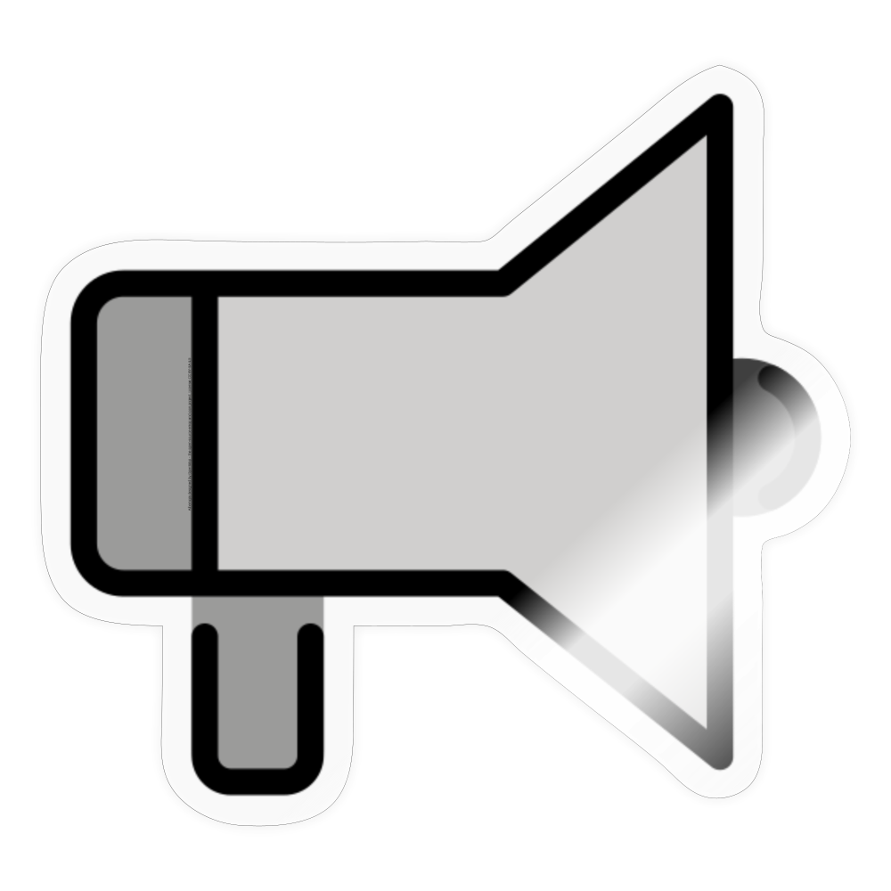 Loudspeaker Moji Sticker - Emoji.Express - transparent glossy