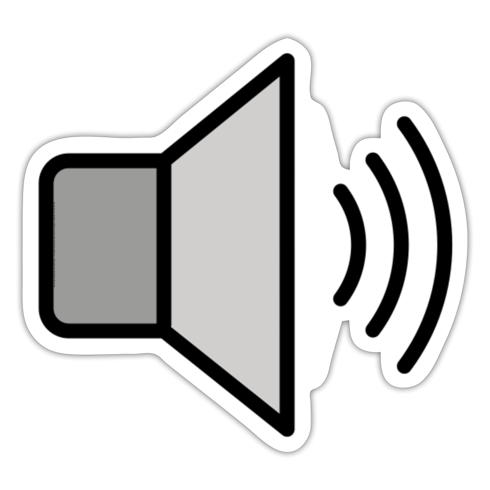 Speaker High Volume Moji Sticker - Emoji.Express - white matte