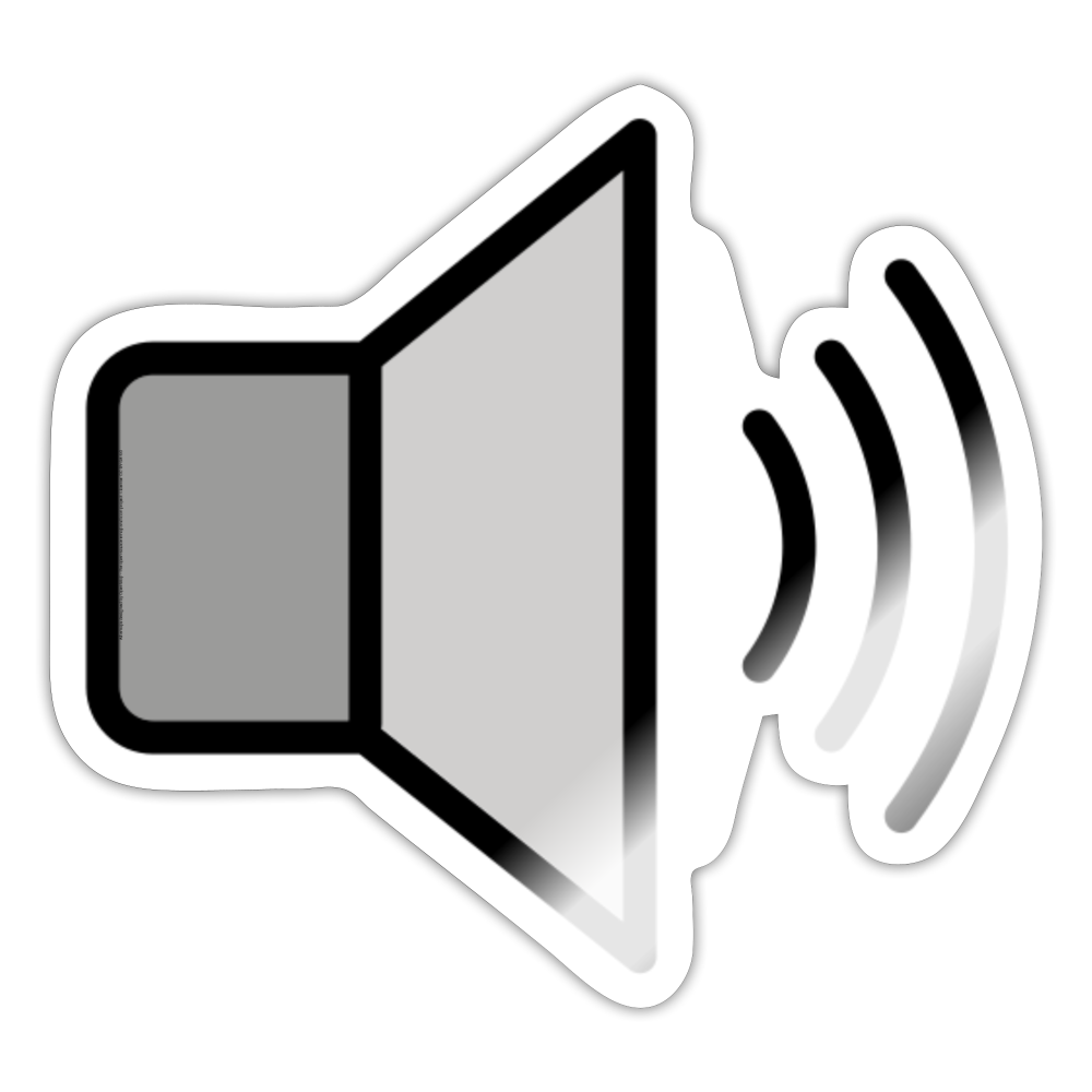 Speaker High Volume Moji Sticker - Emoji.Express - white glossy