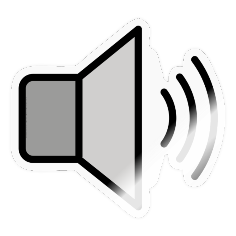 Speaker High Volume Moji Sticker - Emoji.Express - transparent glossy