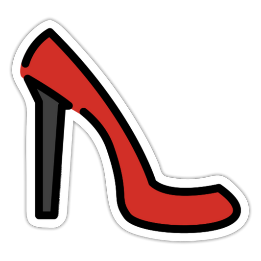 High-Heeled Shoe Moji Sticker - Emoji.Express - white matte