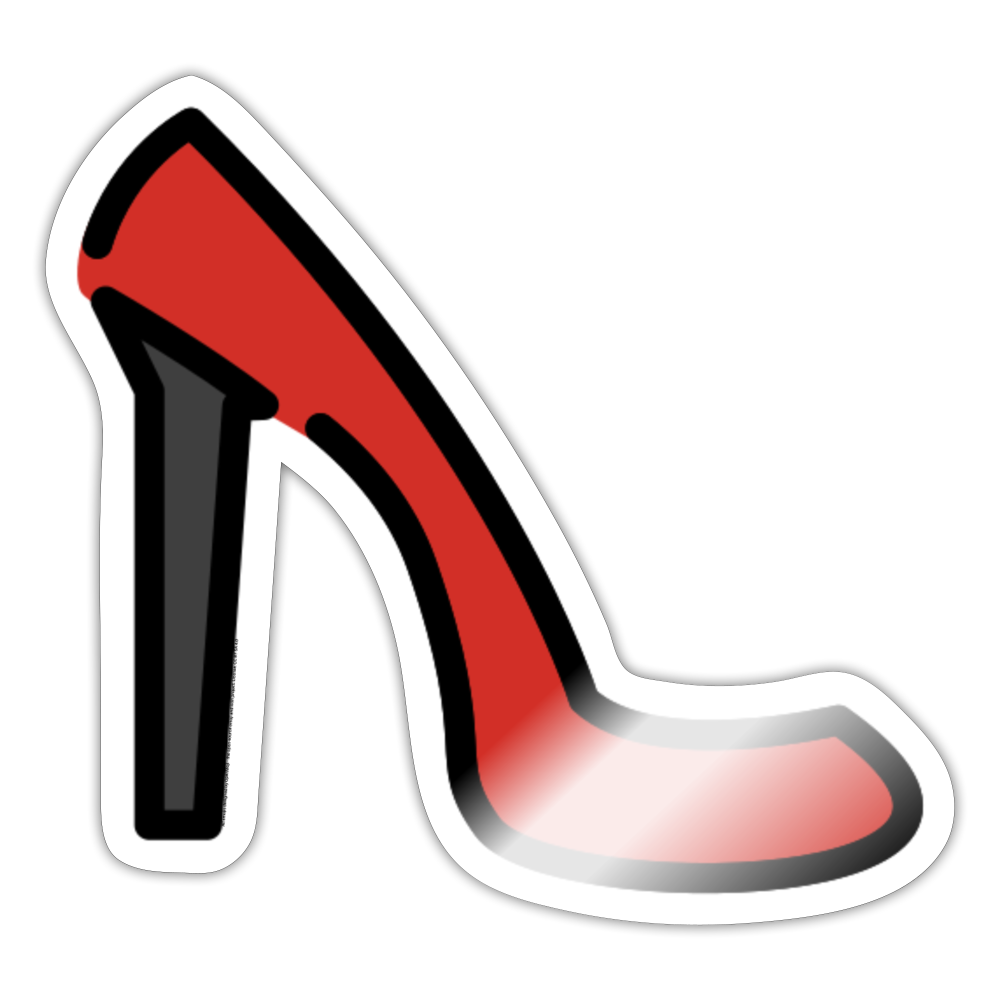 High-Heeled Shoe Moji Sticker - Emoji.Express - white glossy