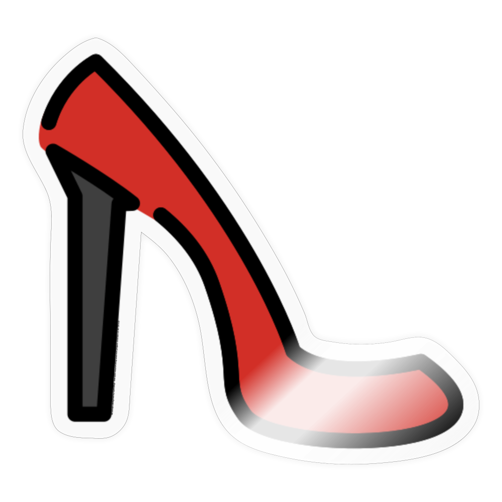 High-Heeled Shoe Moji Sticker - Emoji.Express - transparent glossy