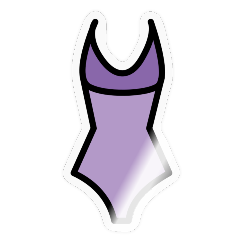 One-piece Swimsuit Moji Sticker - Emoji.Express - transparent glossy