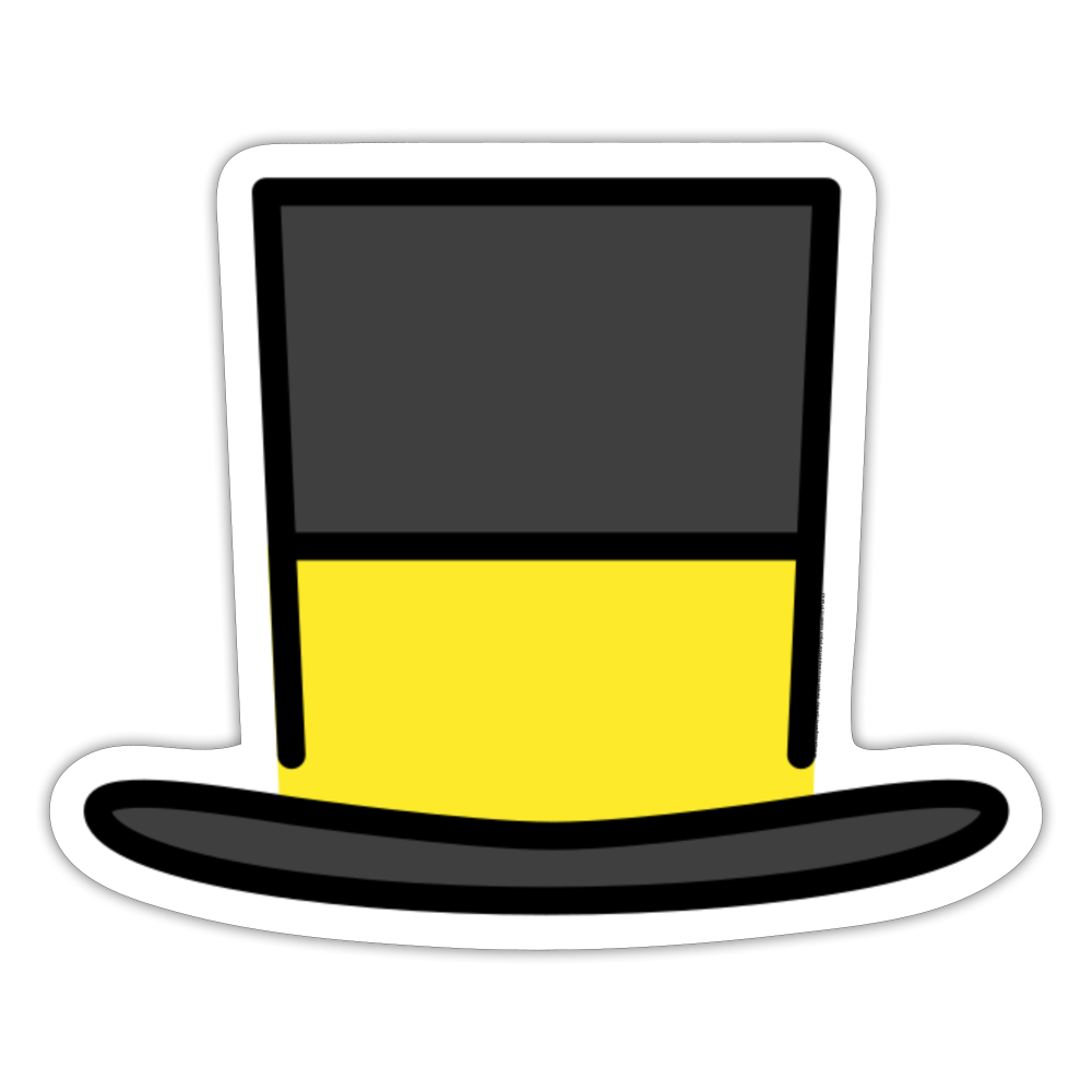 Top Hat Moji Sticker - Emoji.Express - white matte