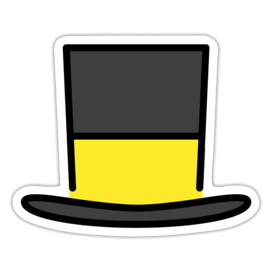 Top Hat Moji Sticker - Emoji.Express - white matte