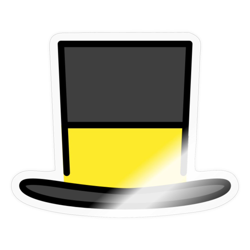 Top Hat Moji Sticker - Emoji.Express - transparent glossy