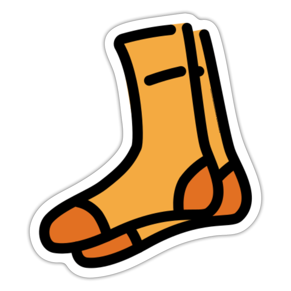 Socks Moji Sticker - Emoji.Express - white matte