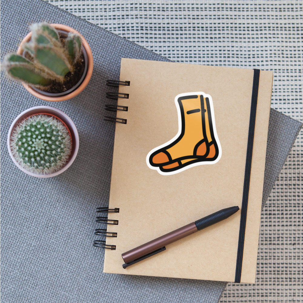 Socks Moji Sticker - Emoji.Express - white glossy