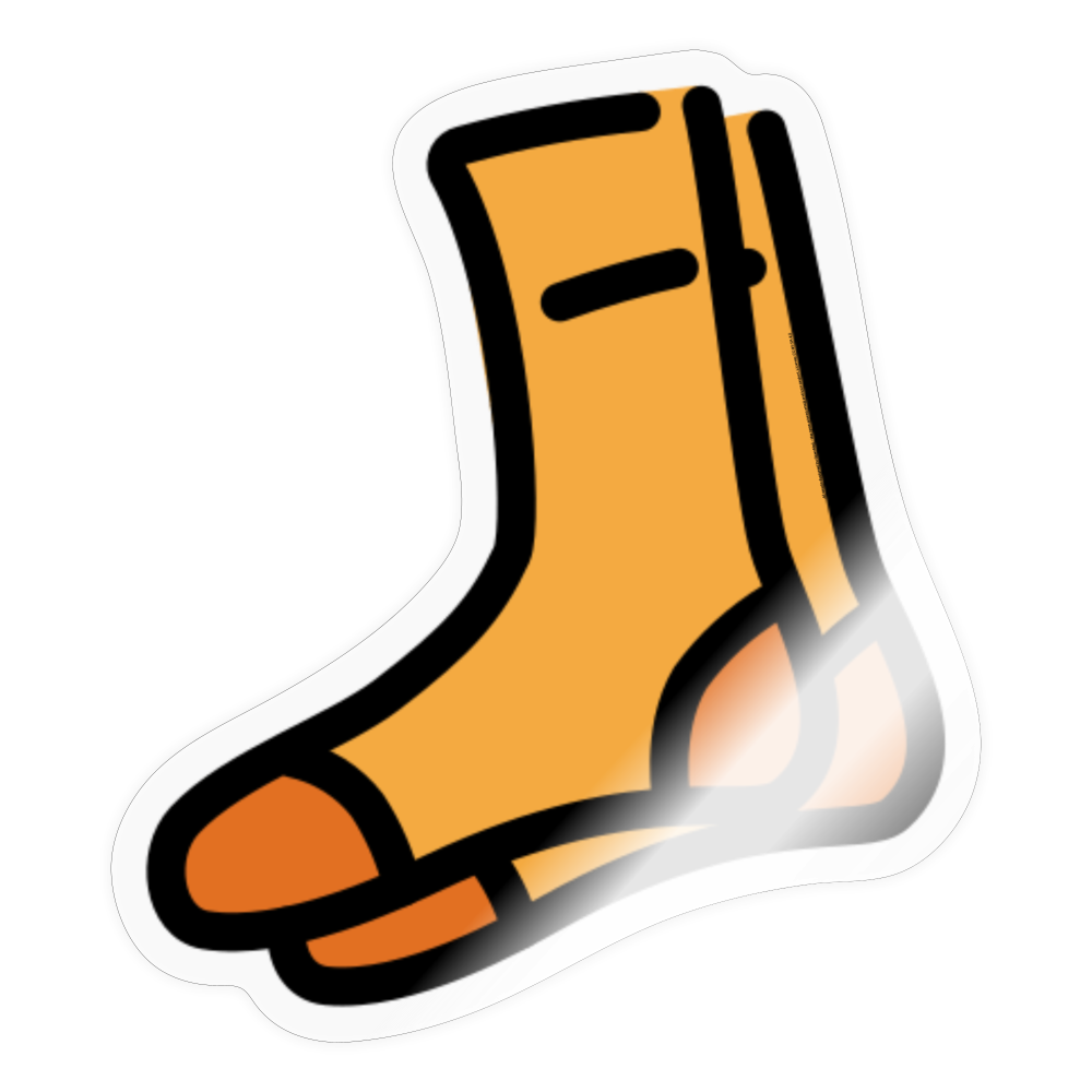 Socks Moji Sticker - Emoji.Express - transparent glossy