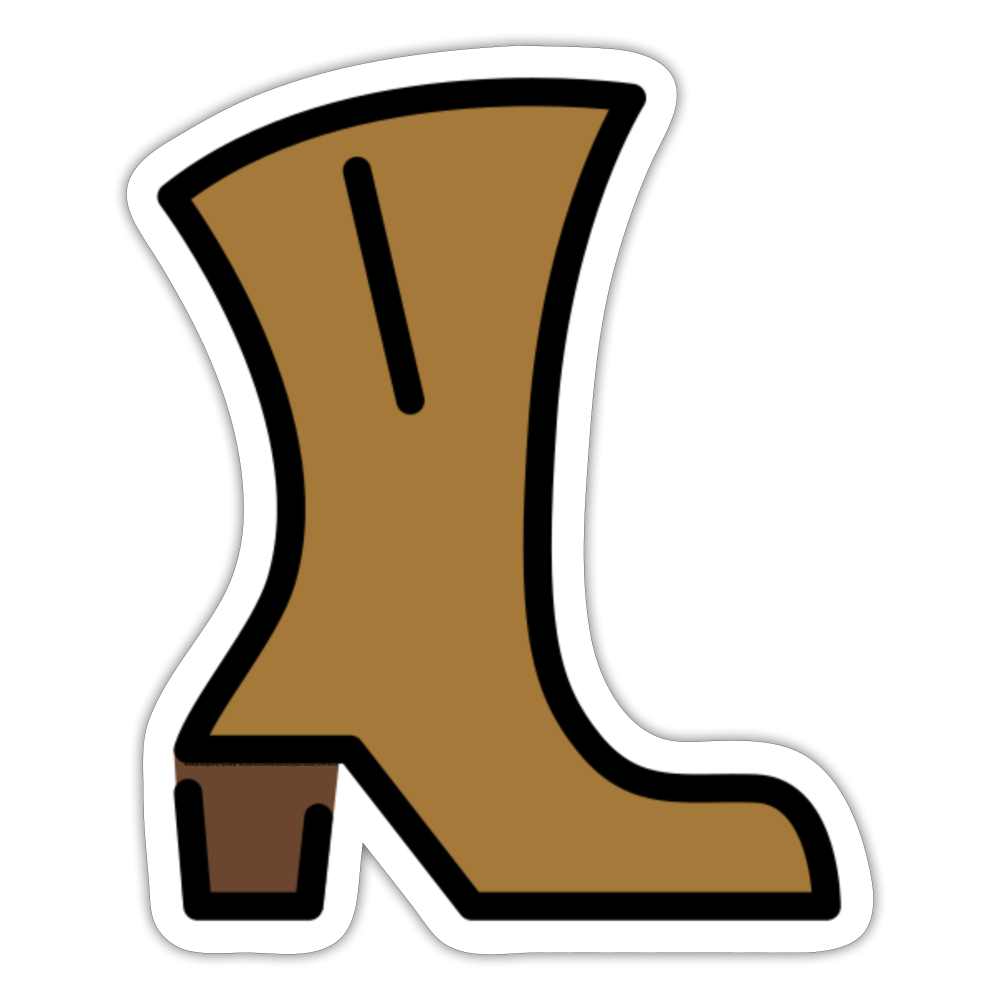 Woman's Boot Moji Sticker - Emoji.Express - white matte
