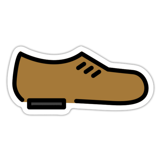 Man's Shoe Moji Sticker - Emoji.Express - white matte