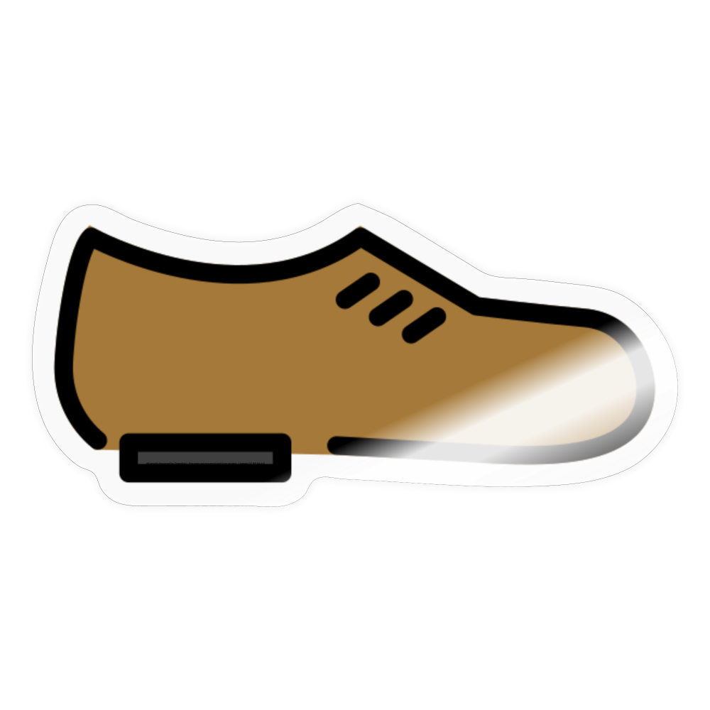 Man's Shoe Moji Sticker - Emoji.Express - transparent glossy