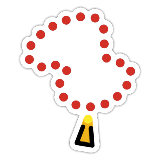Prayer Beads Moji Sticker - Emoji.Express - white matte