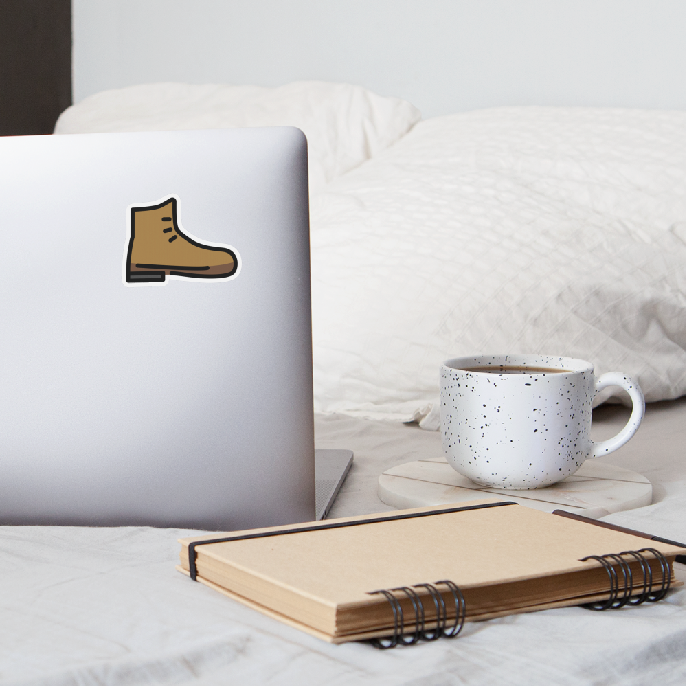 Hiking Boot Moji Sticker - Emoji.Express - white matte