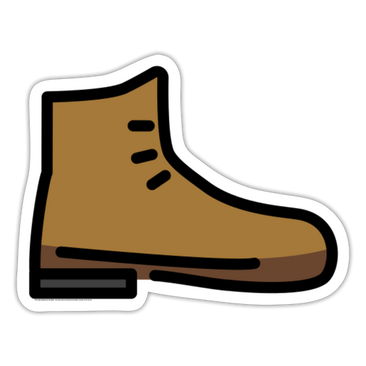 Hiking Boot Moji Sticker - Emoji.Express - white matte