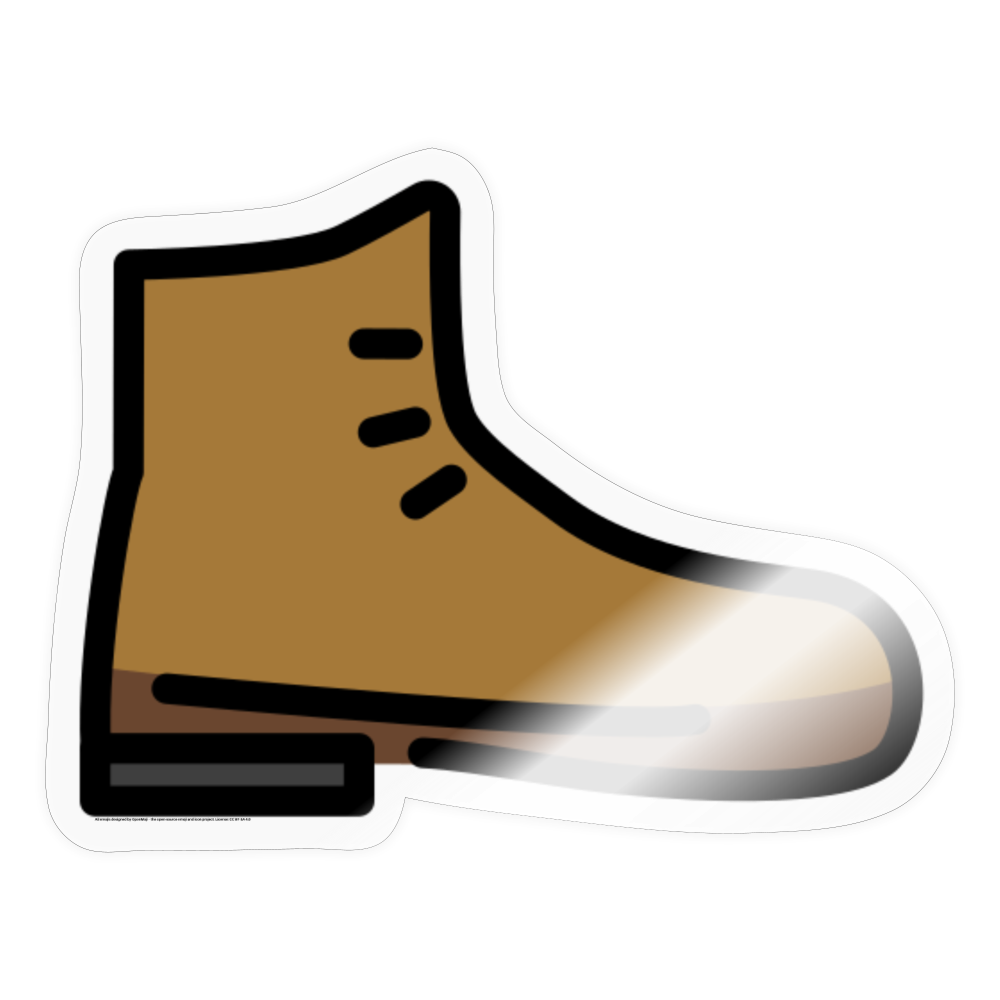 Hiking Boot Moji Sticker - Emoji.Express - transparent glossy