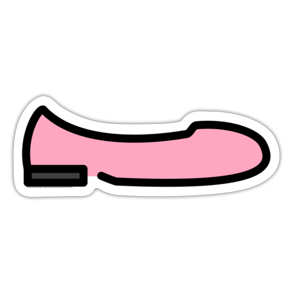 Flat Shoe Moji Sticker - Emoji.Express - white matte