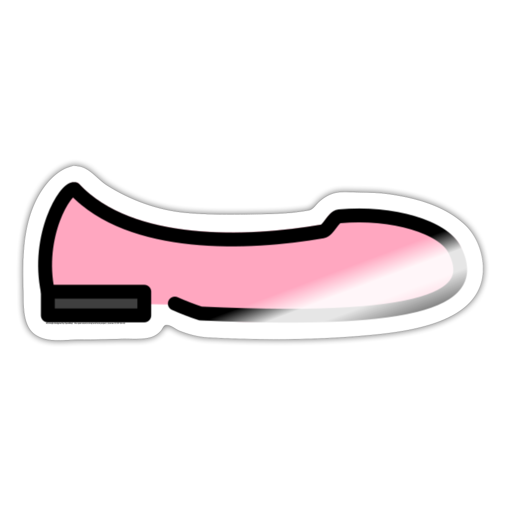 Flat Shoe Moji Sticker - Emoji.Express - white glossy