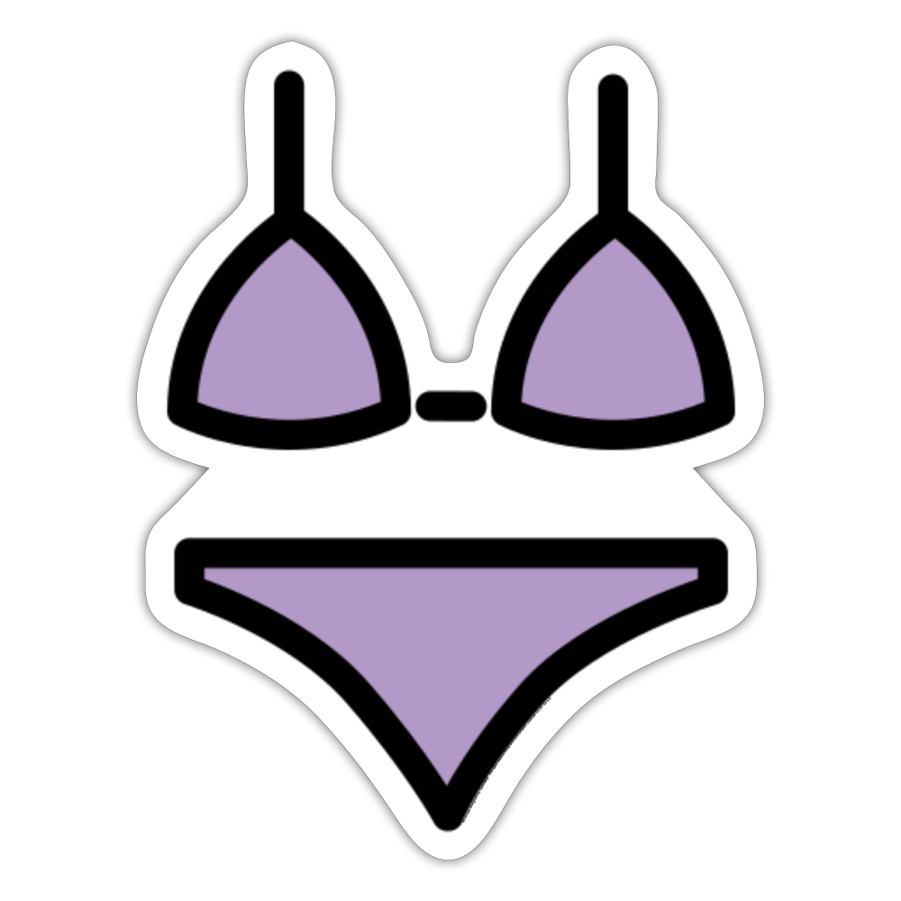Bikini Moji Sticker - Emoji.Express - white matte