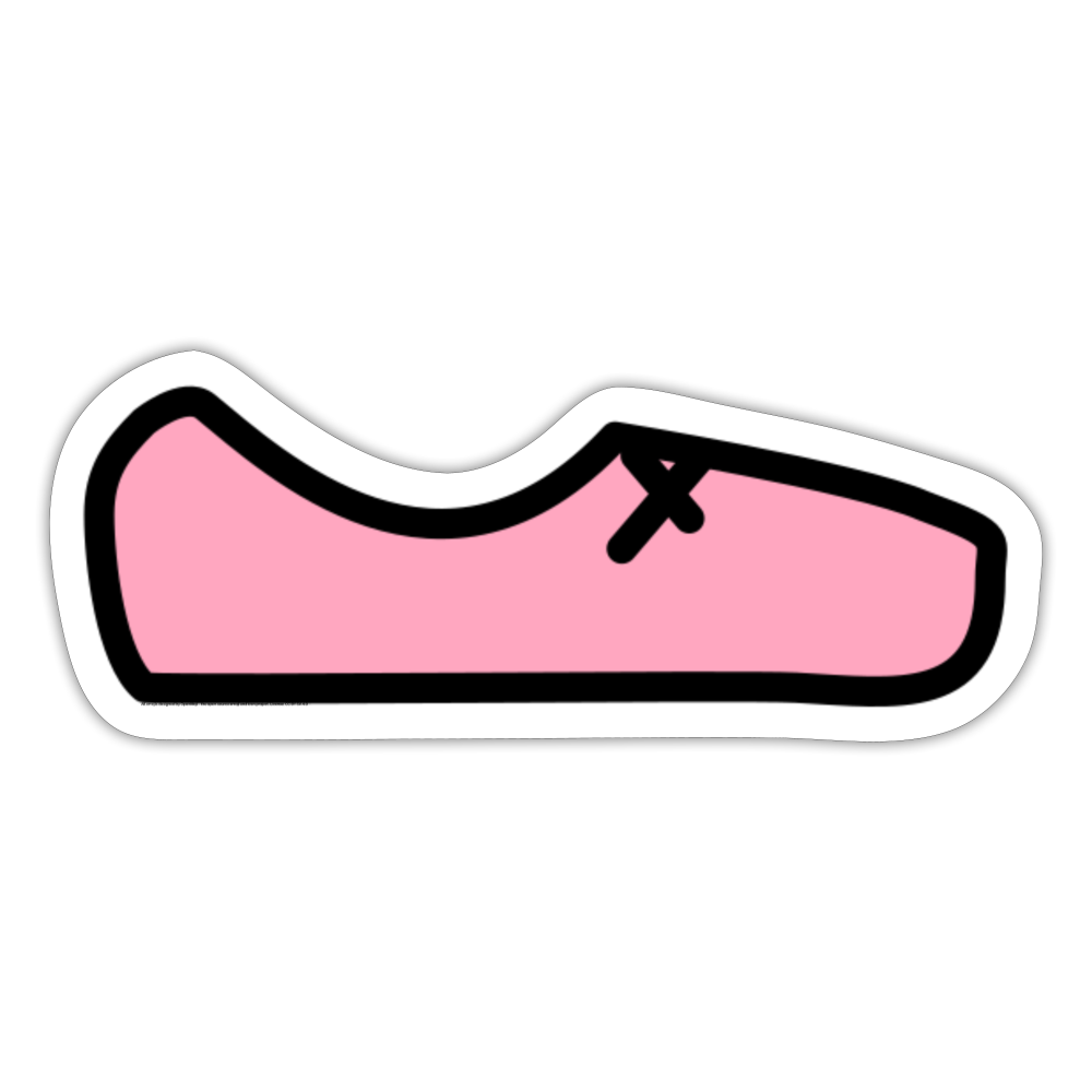 Ballet Shoe Moji Sticker - Emoji.Express - white matte