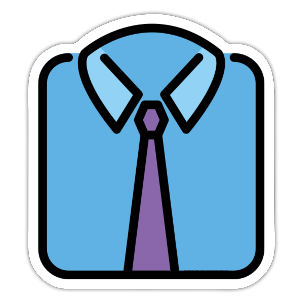 Necktie Moji Sticker - Emoji.Express - white matte