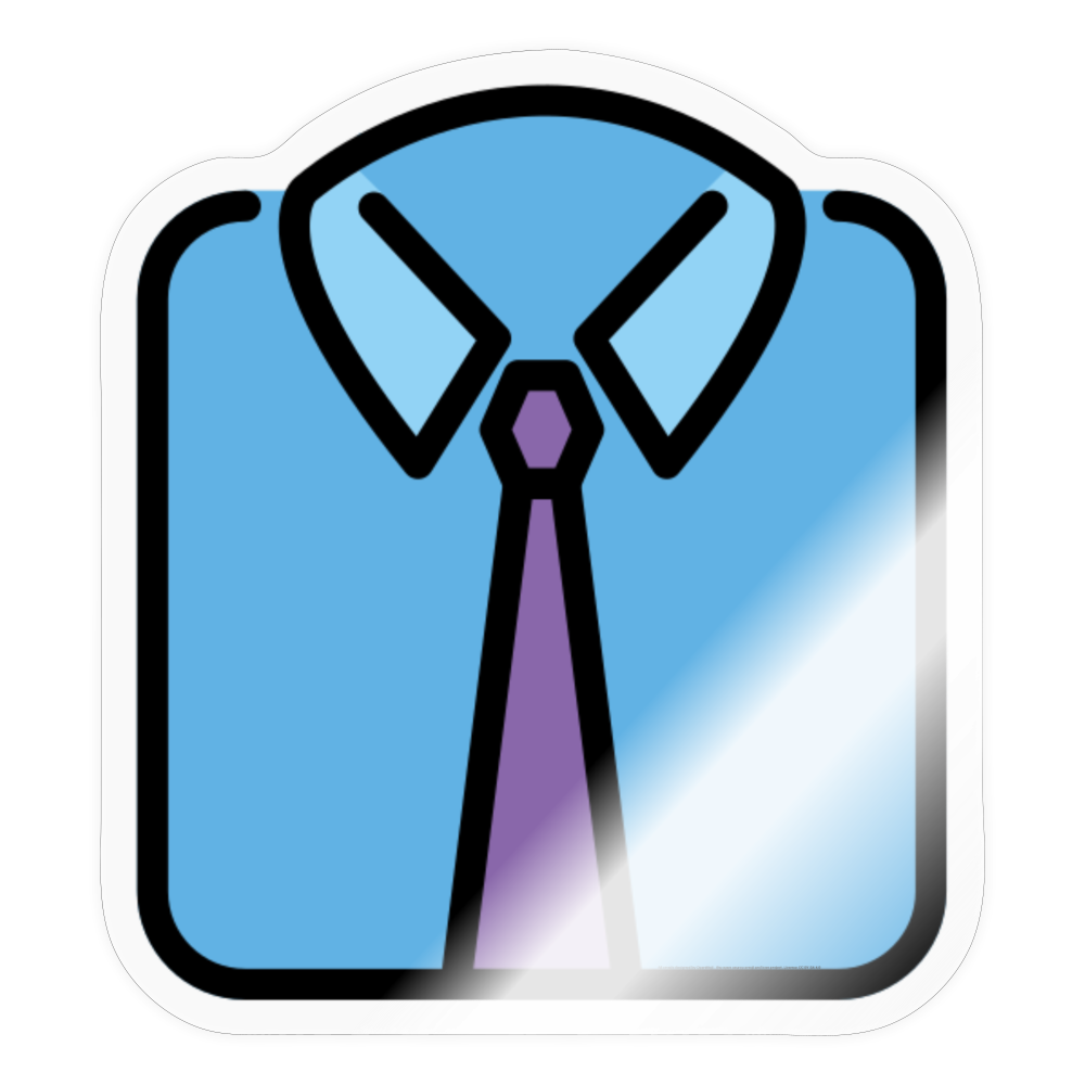 Necktie Moji Sticker - Emoji.Express - transparent glossy
