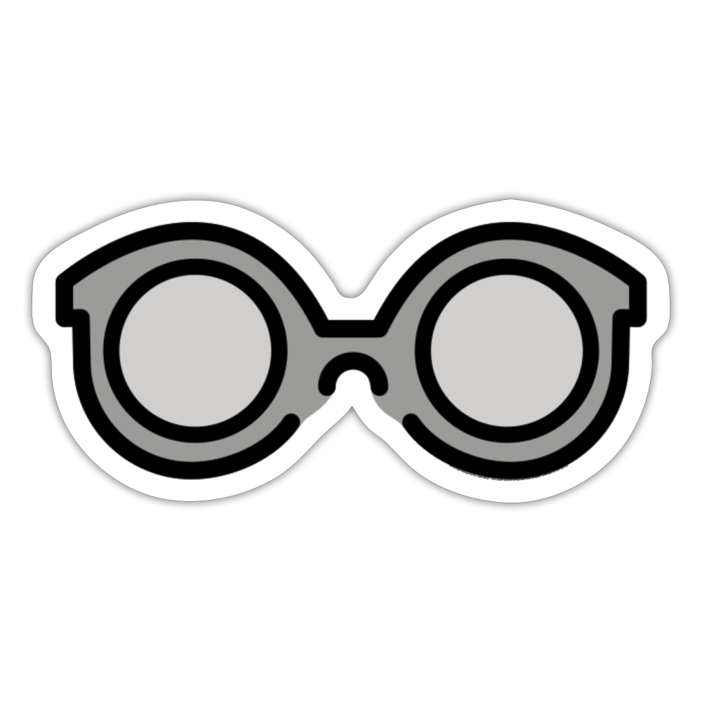 Glasses Moji Sticker - Emoji.Express - white matte