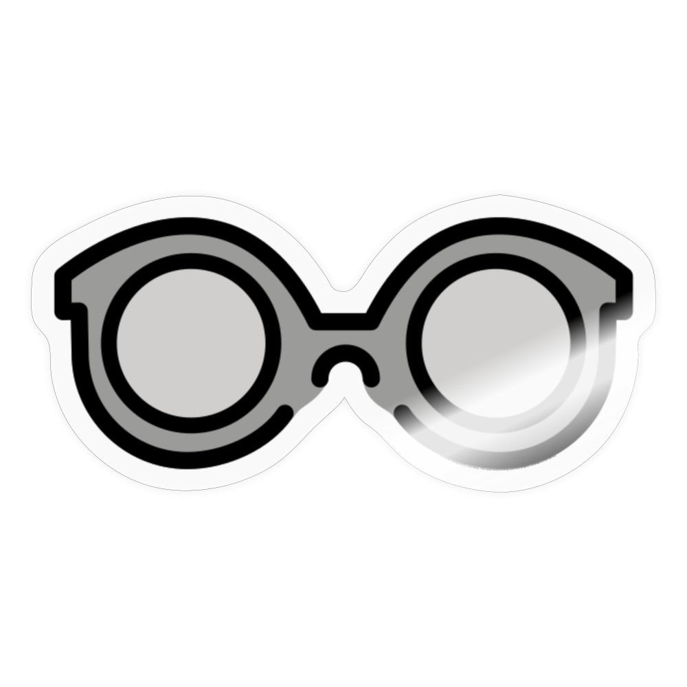 Glasses Moji Sticker - Emoji.Express - transparent glossy