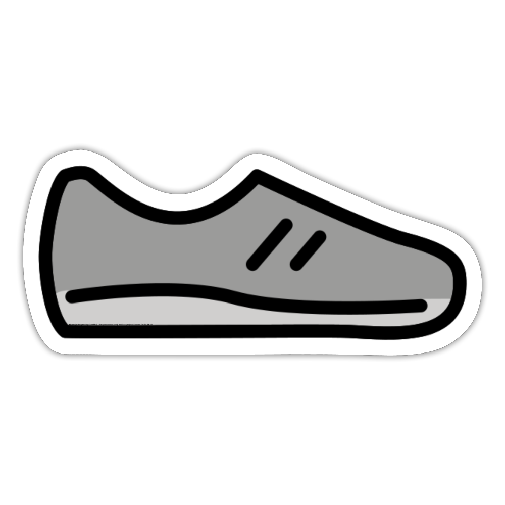 Running Shoe Moji Sticker - Emoji.Express - white matte