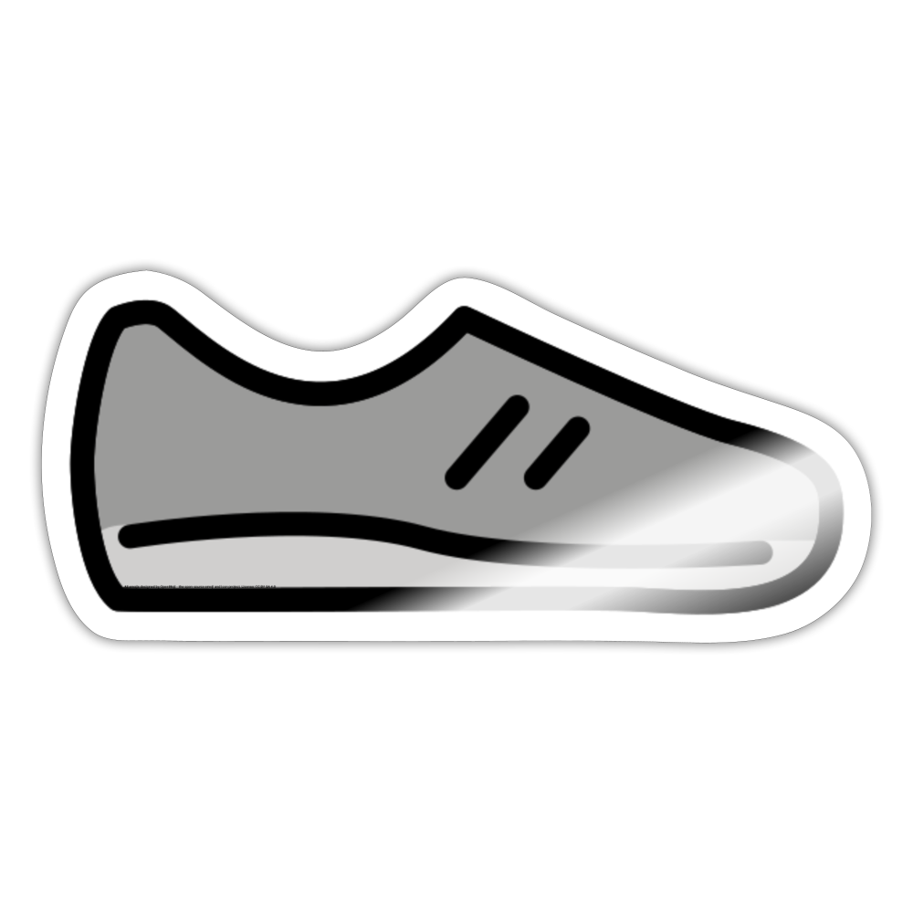 Running Shoe Moji Sticker - Emoji.Express - white glossy