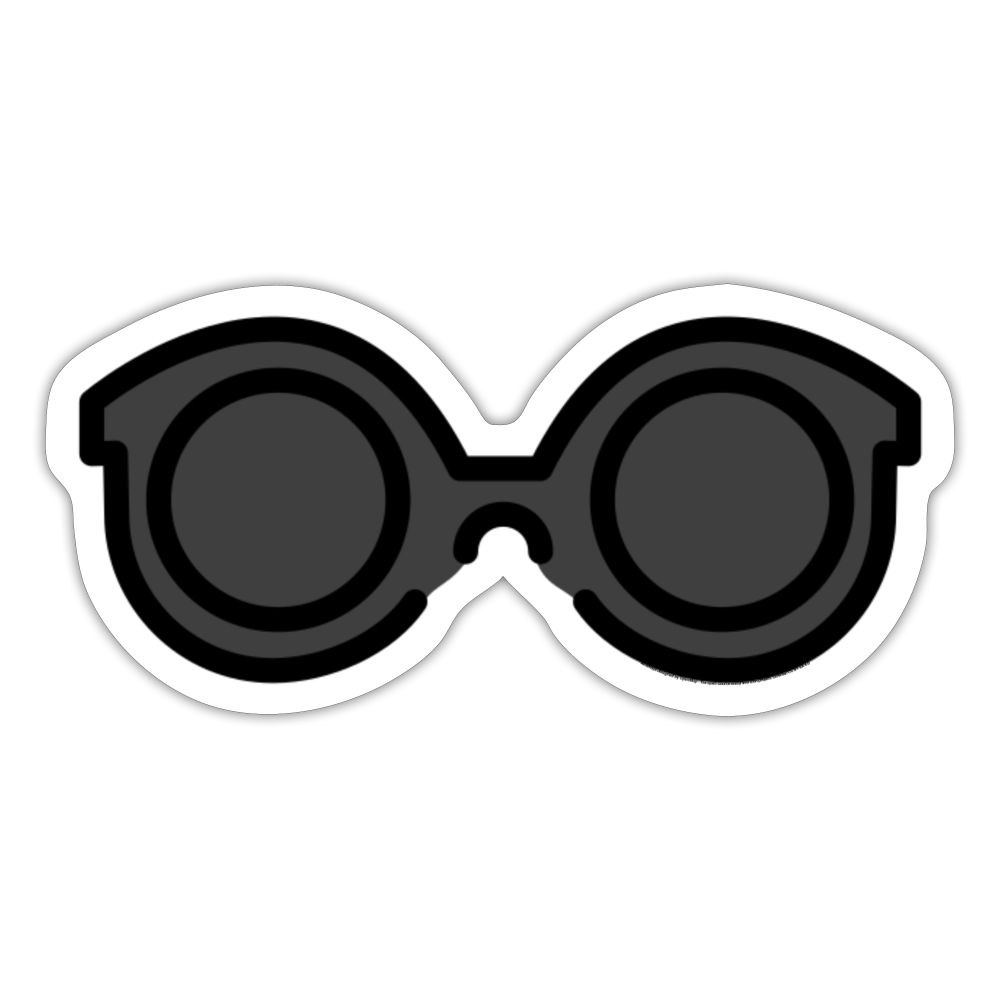 Sunglasses Moji Sticker - Emoji.Express - white matte