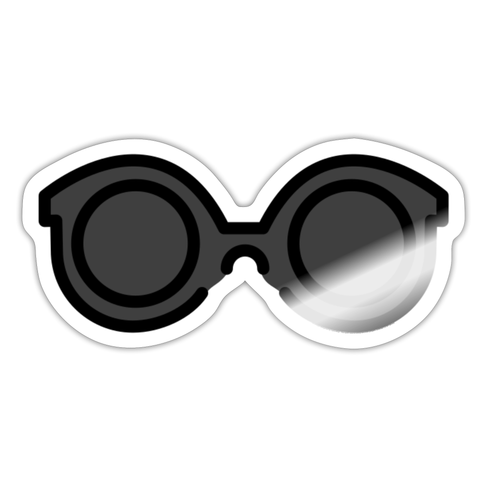 Sunglasses Moji Sticker - Emoji.Express - white glossy