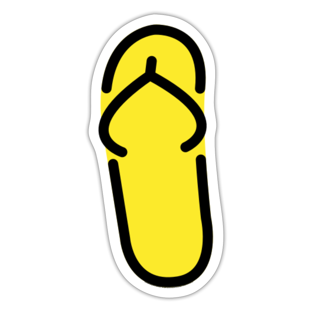 Thong Sandal Moji Sticker - Emoji.Express - white matte