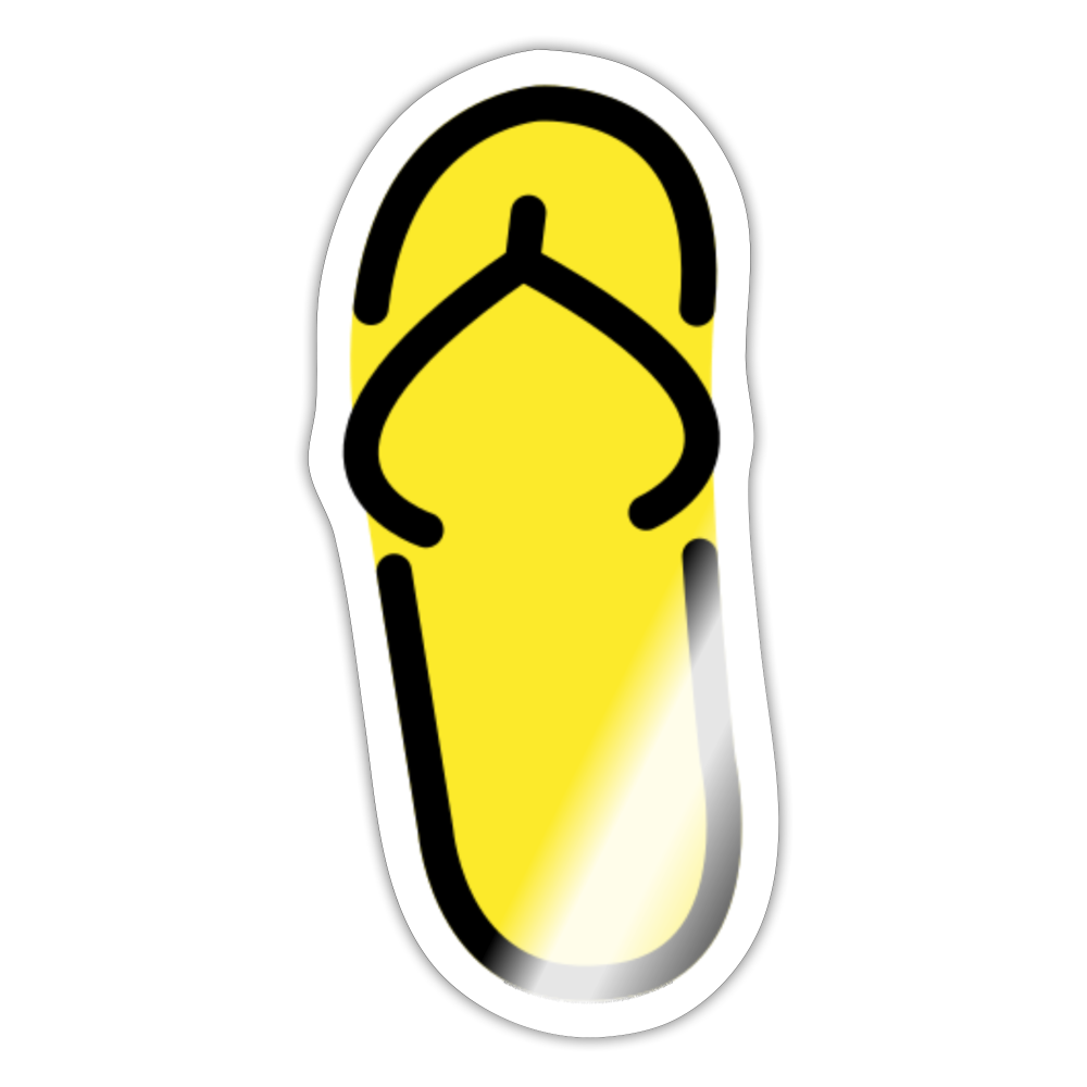 Thong Sandal Moji Sticker - Emoji.Express - white glossy