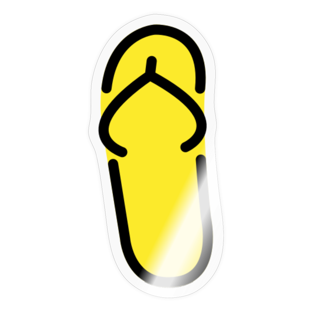 Thong Sandal Moji Sticker - Emoji.Express - transparent glossy