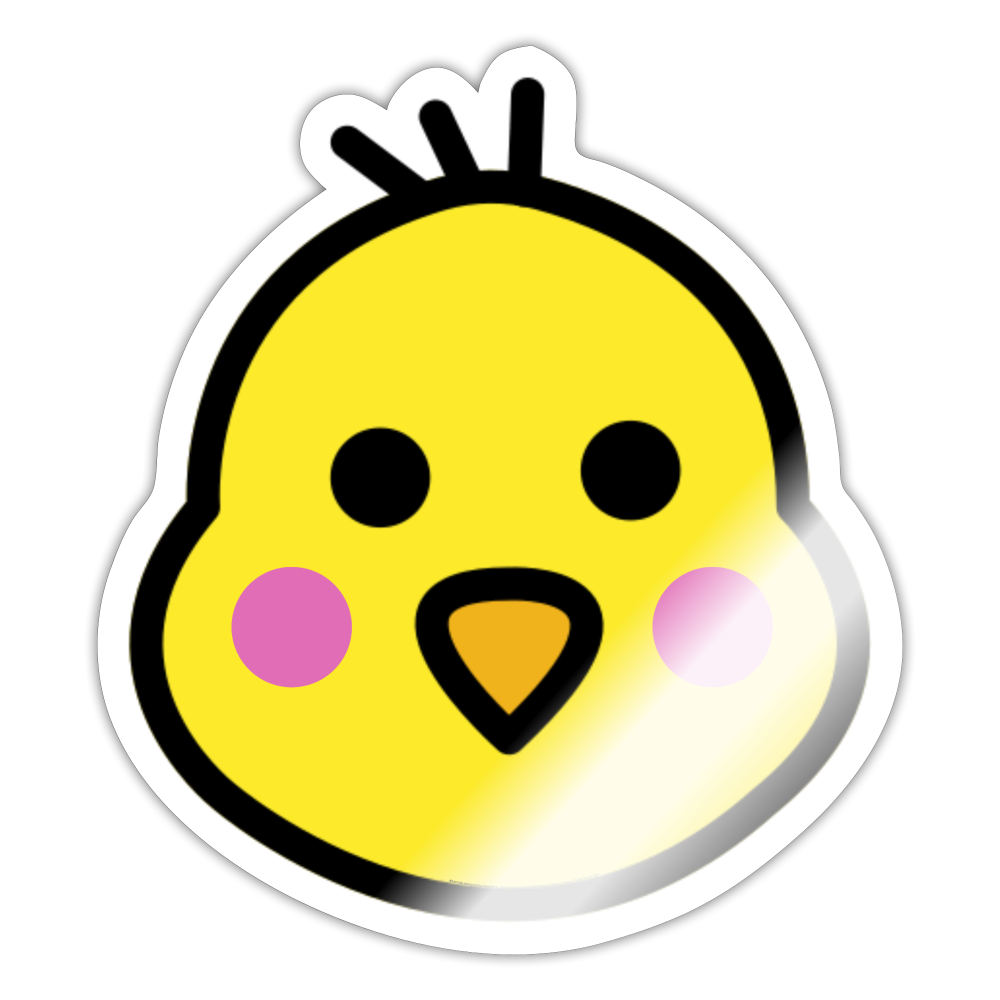 Emoji Expression: Plucky Ducky Moji Character - Emoji.Express - white glossy