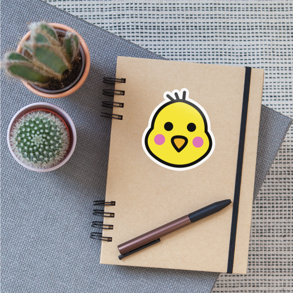 Emoji Expression: Plucky Ducky Moji Character - Emoji.Express - white glossy