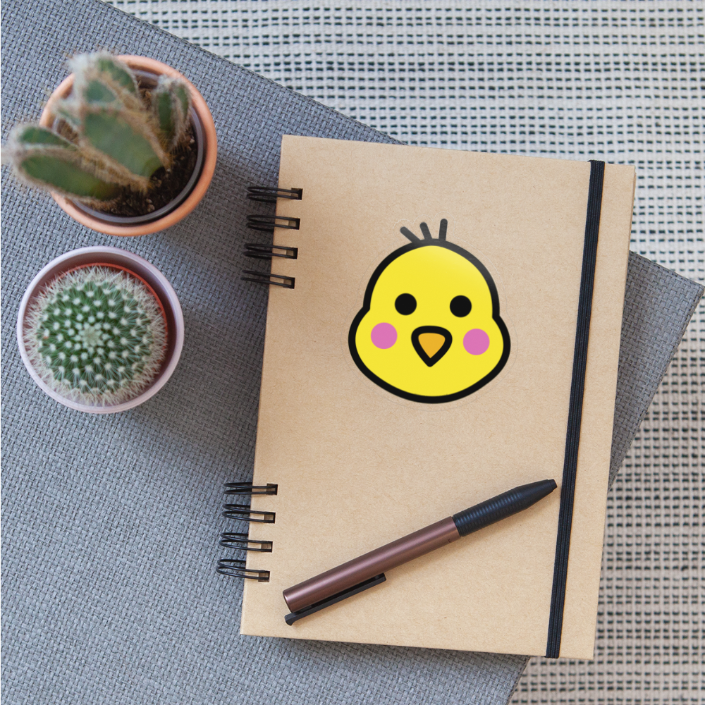 Emoji Expression: Plucky Ducky Moji Character - Emoji.Express - transparent glossy