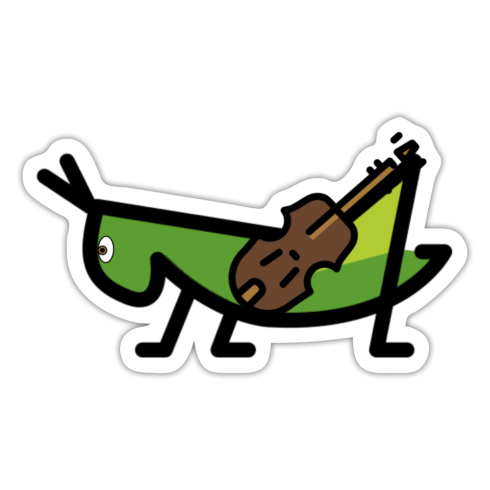 Emoji Expression: Fiddler Frankie Moji Character - Emoji.Express - white matte