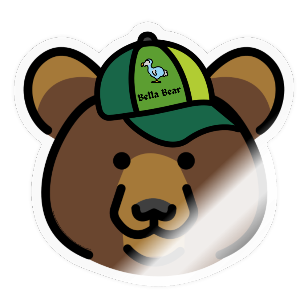 Emoji Expression: Bella Bear Moji Character - Emoji.Express - transparent glossy