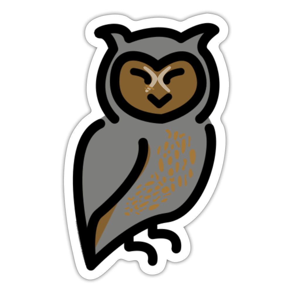 Emoji Expression: Edward "Eddie" Owl Moji Character - Emoji.Express - white matte
