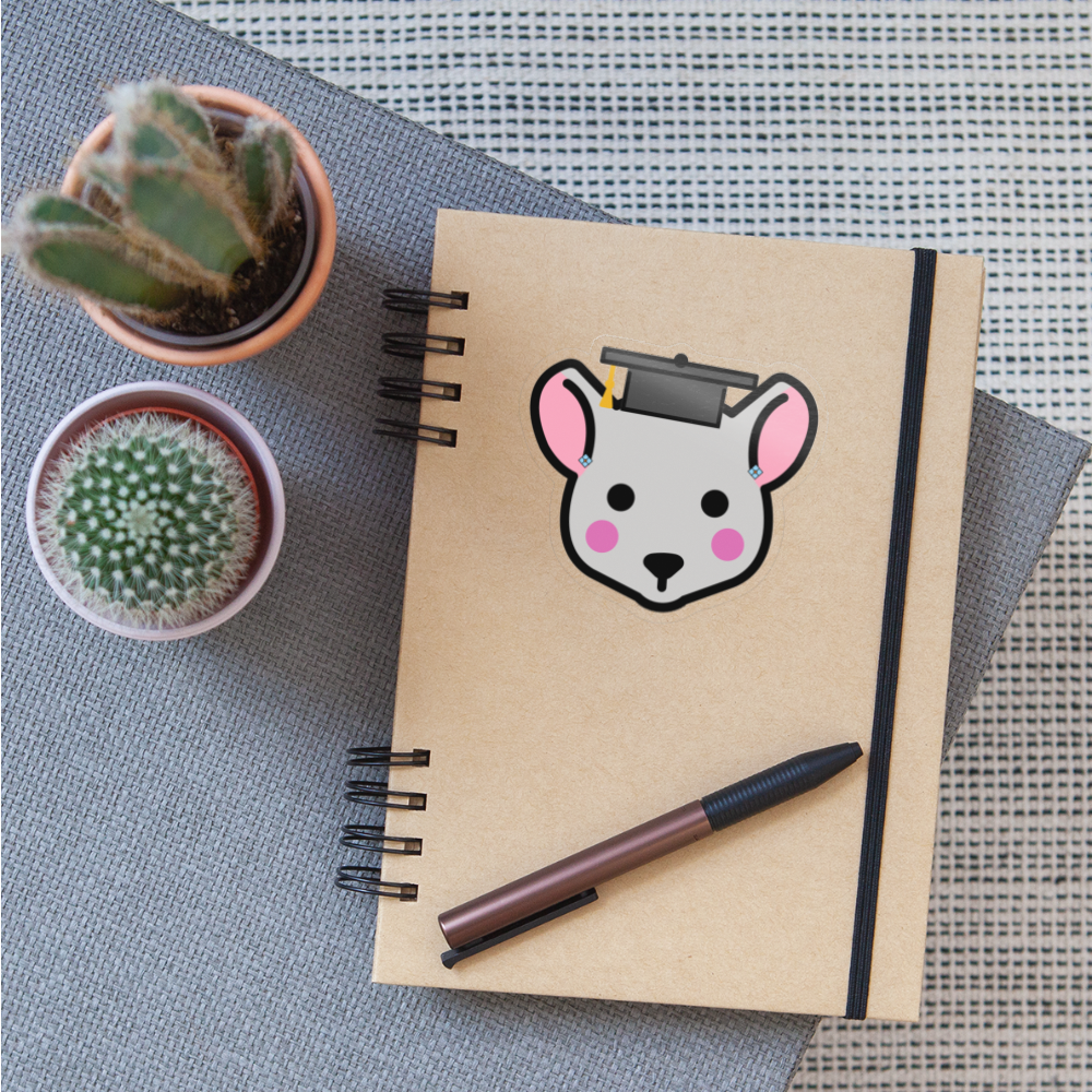 Emoji Expression: Mini Minerva Mouse Moji Character - Emoji.Express - transparent glossy