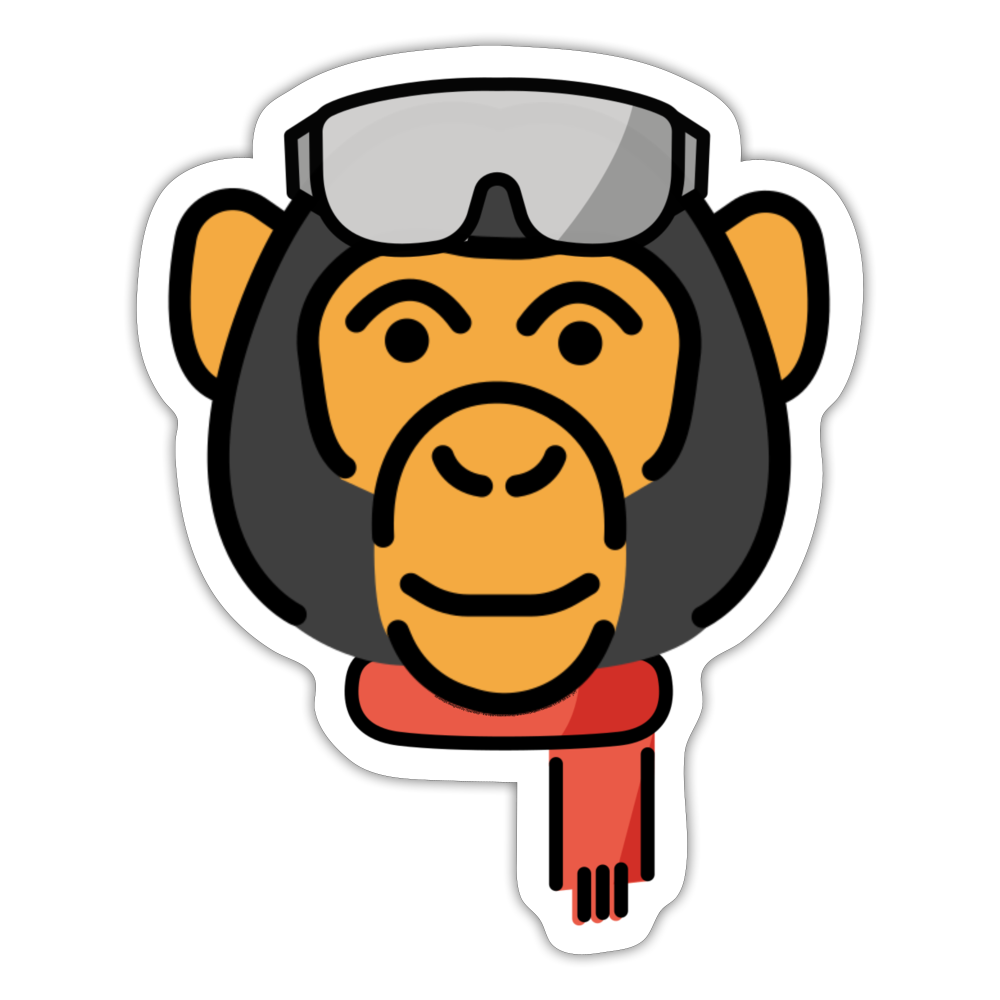 Emoji Expression: Code Monkey Johnny Moji Character - Emoji.Express - white matte