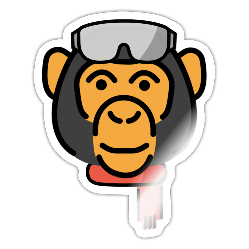 Emoji Expression: Code Monkey Johnny Moji Character - Emoji.Express - white glossy