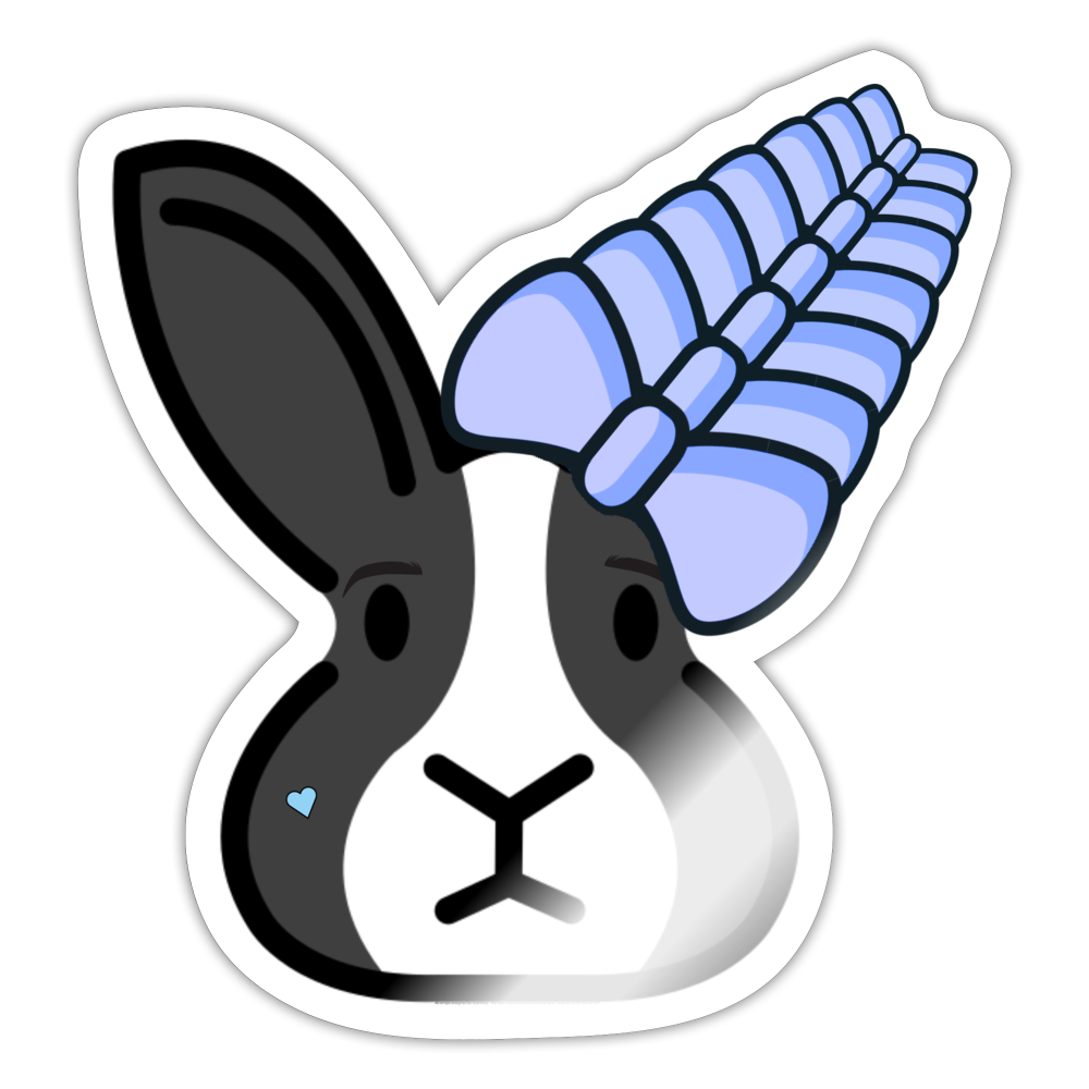 Emoji Expression: Lyre Sprite Rabbit Sister Moji Character - Emoji.Express - white glossy