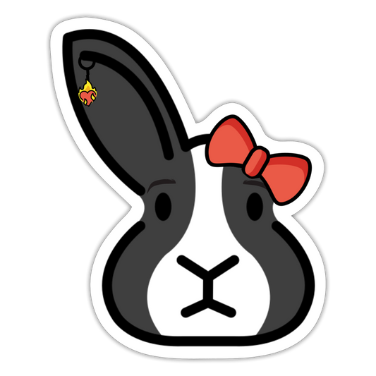 Emoji Expression: Fyre Sprite Rabbit Sister Moji Character - Emoji.Express - white matte