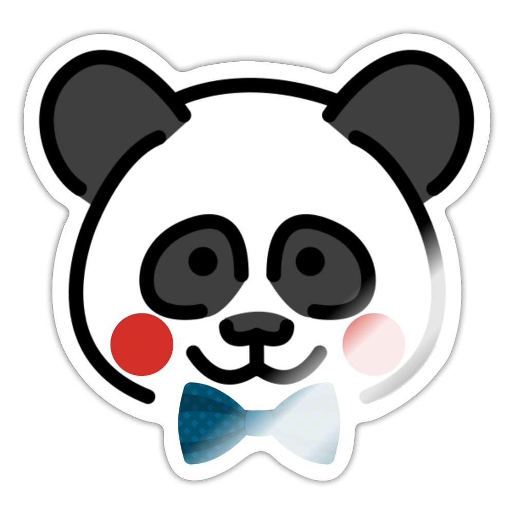 Emoji Expression: Ping the Peace Panda Moji Character - Emoji.Express - white glossy