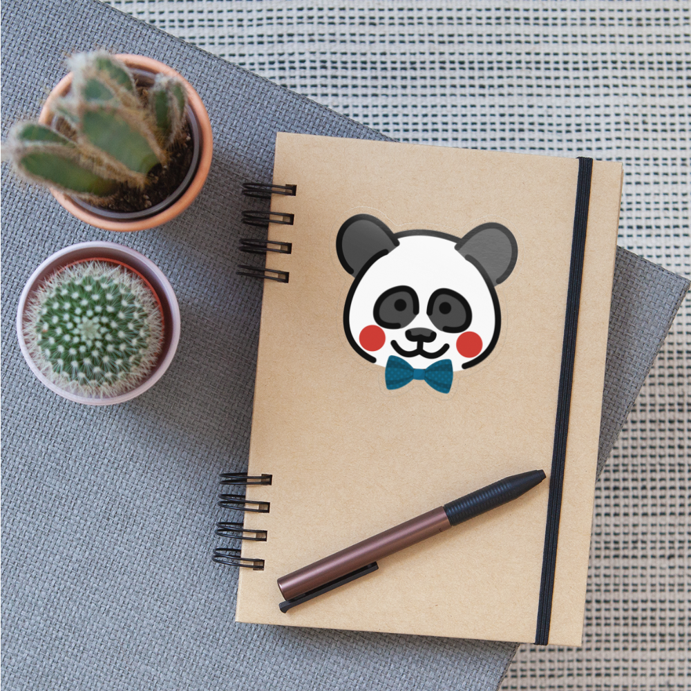 Emoji Expression: Ping the Peace Panda Moji Character - Emoji.Express - transparent glossy
